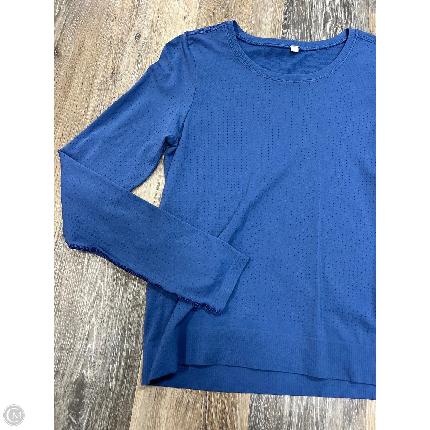 Athletic Top Long Sleeve Crewneck By Lululemon In Blue, Size: 4