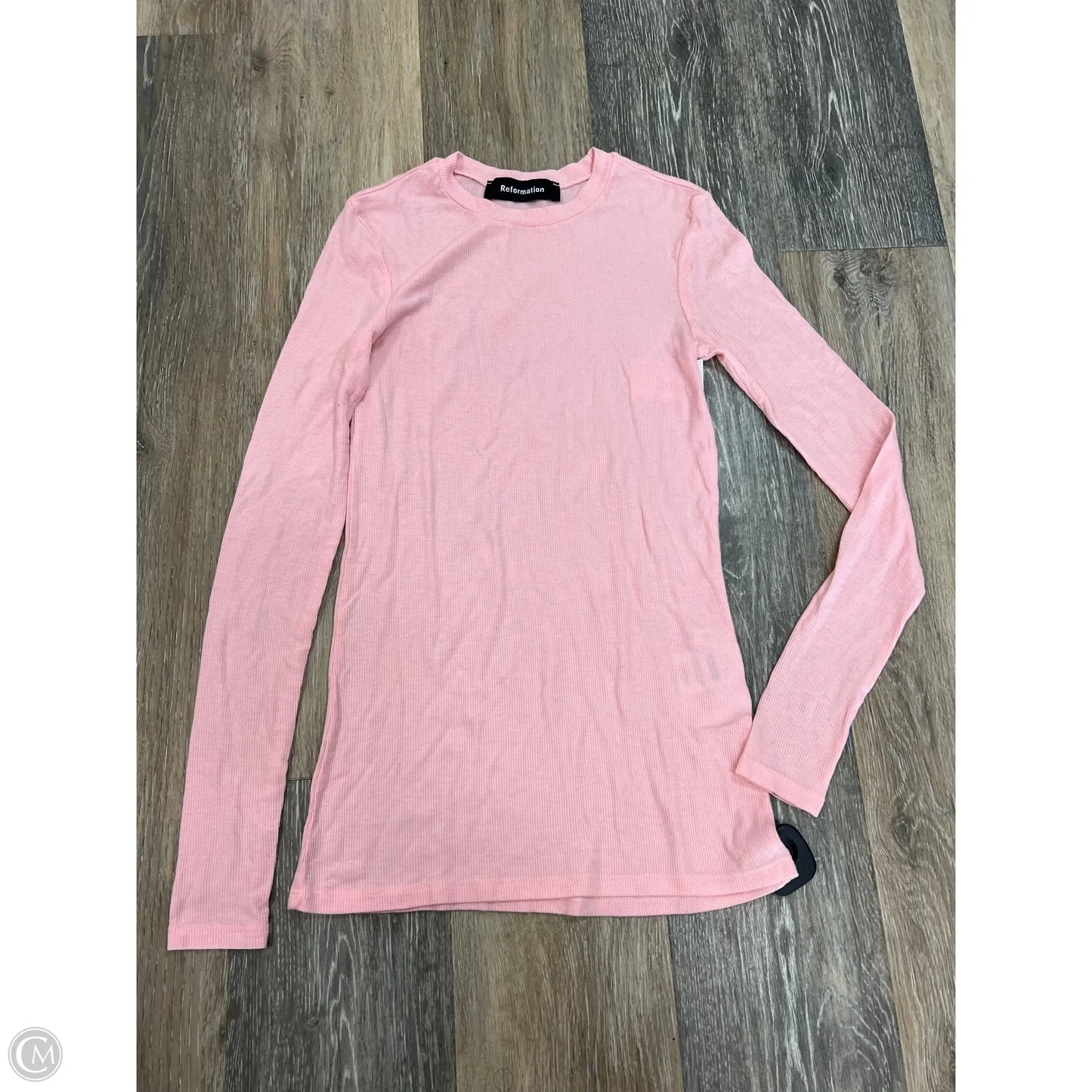 Top Long Sleeve By Reformation In Pink, Size: Xs
