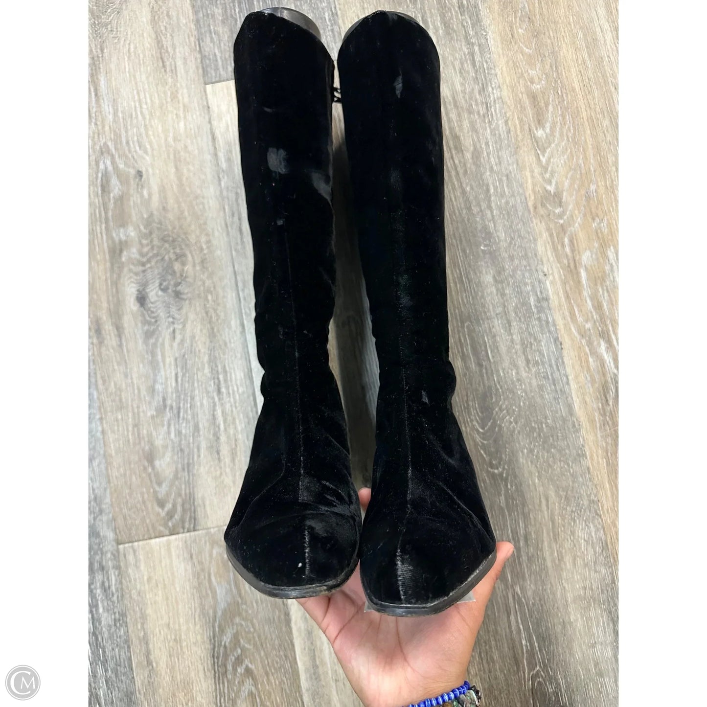 Boots Luxury Designer By Prada In Black, Size: 6