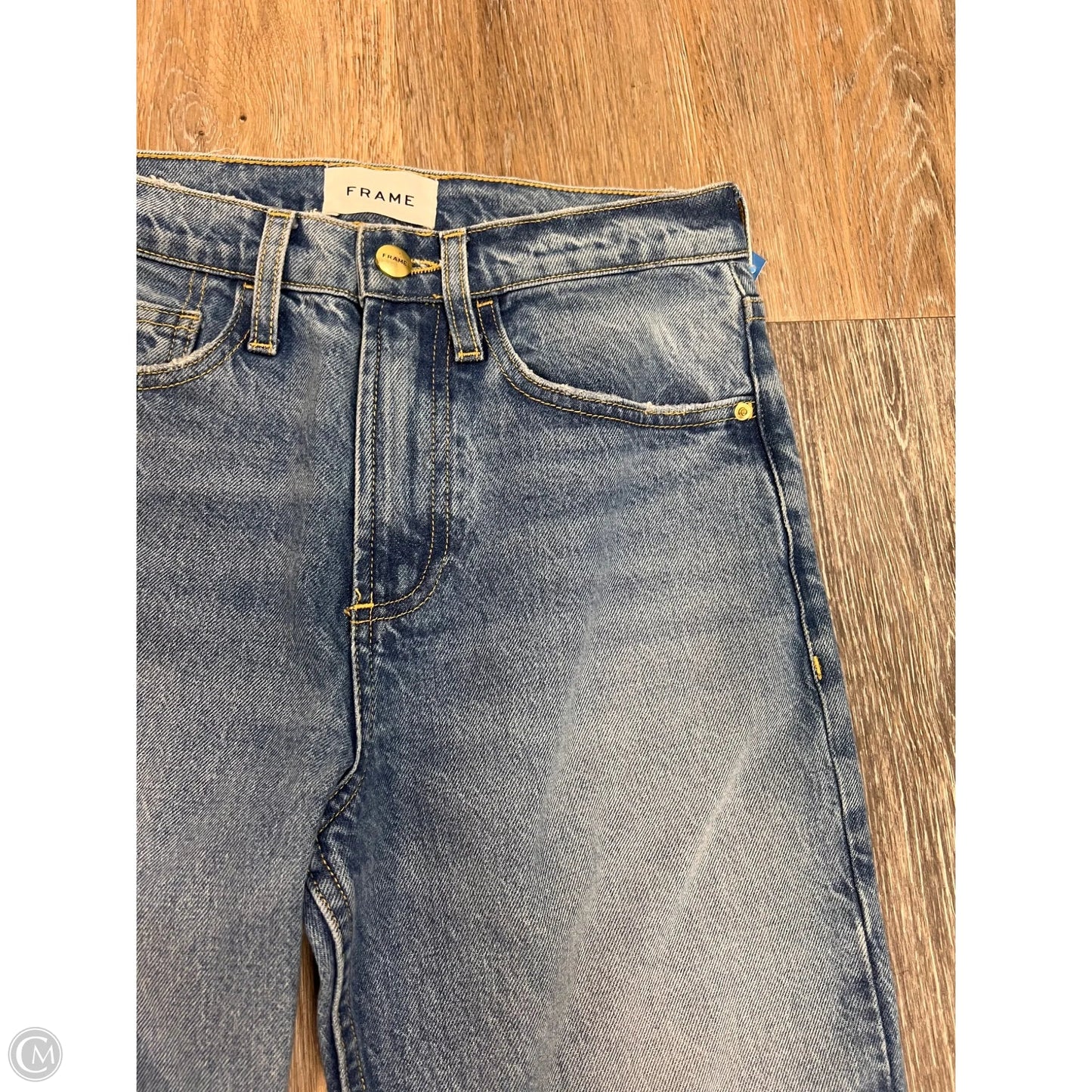 Jeans Straight By Frame In Blue Denim, Size: 0