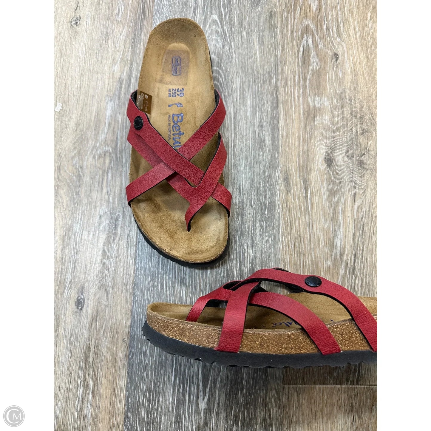 Sandals Flats By Birkenstock In Red, Size: 8