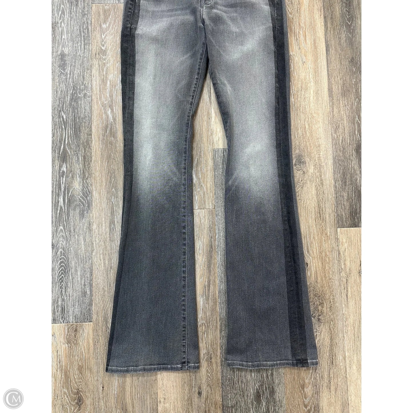 Jeans Flared By Mother In Grey Denim, Size: 4