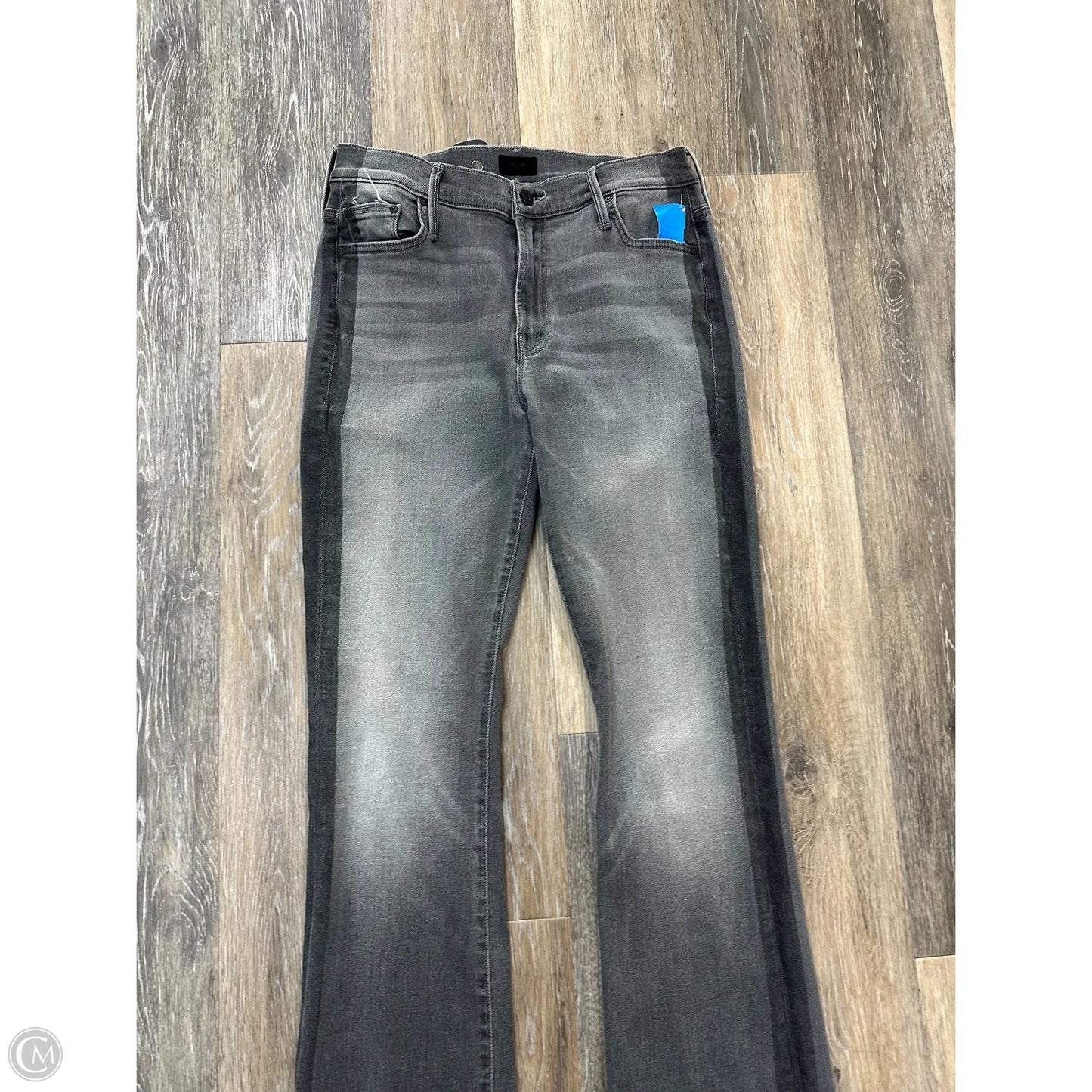 Jeans Flared By Mother In Grey Denim, Size: 4