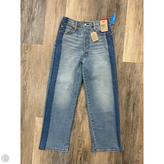 Jeans Straight By Levis In Blue Denim, Size: 8