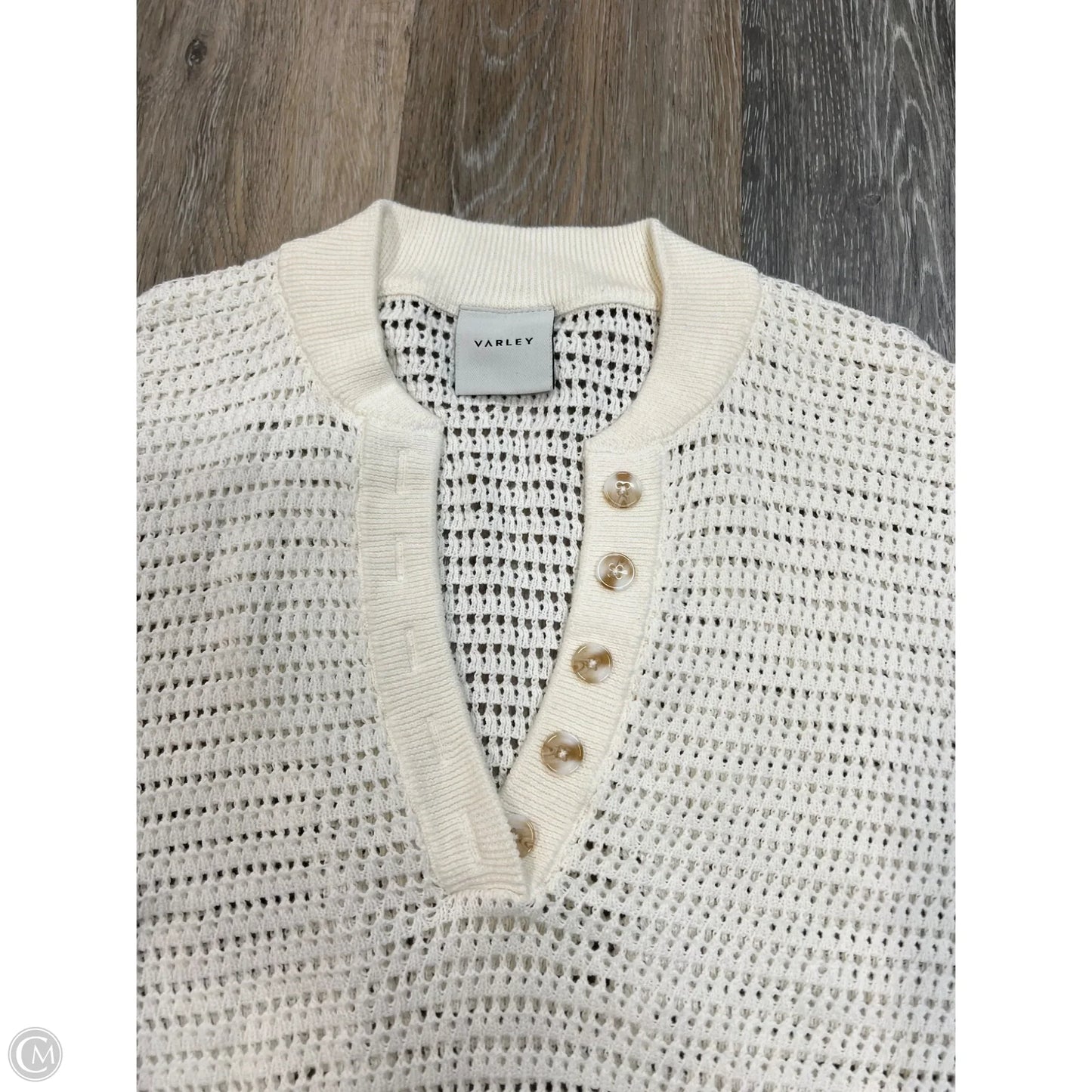 Sweater Short Sleeve By Varley In Cream, Size: Xxs