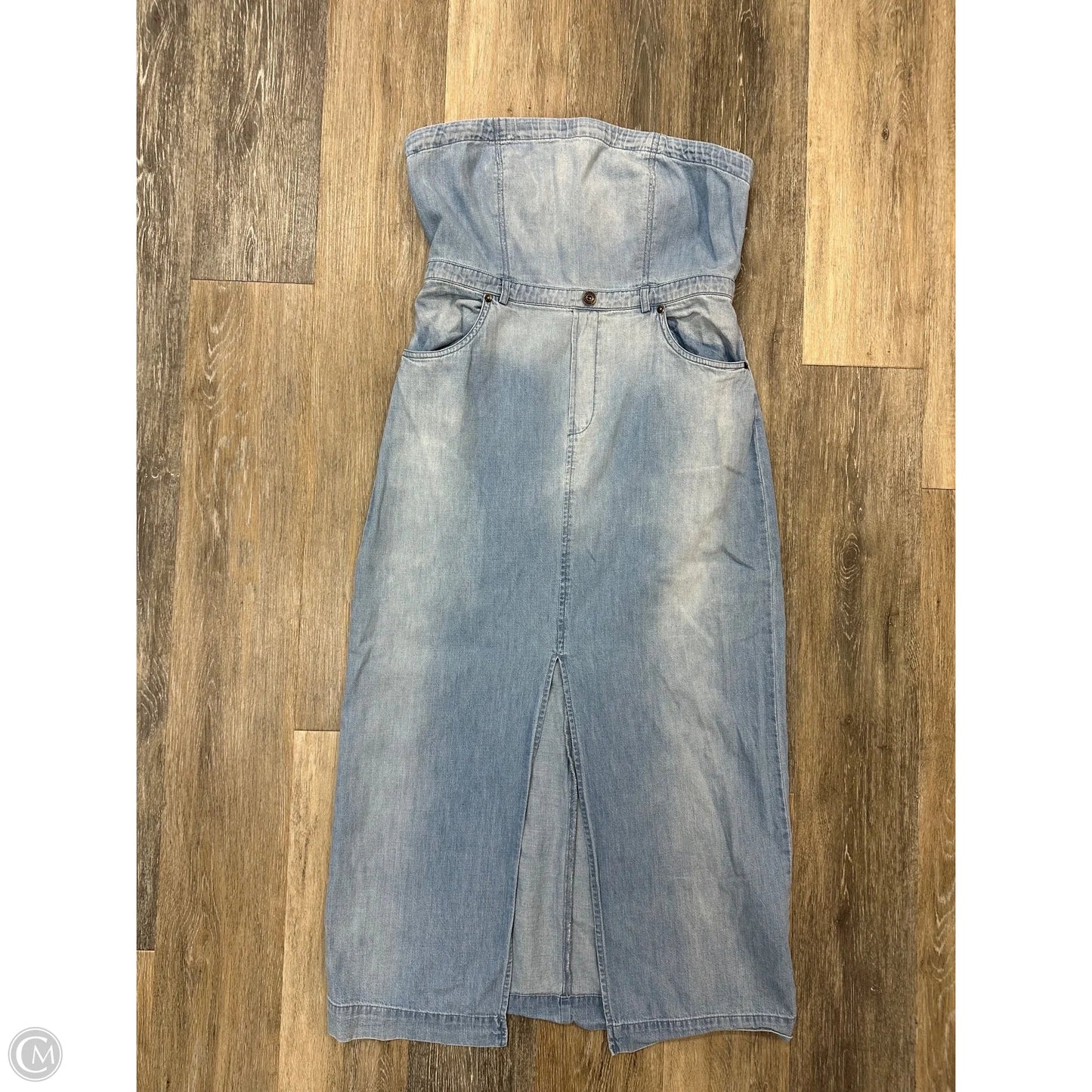 Dress Casual Midi By Free People In Blue Denim, Size: 10