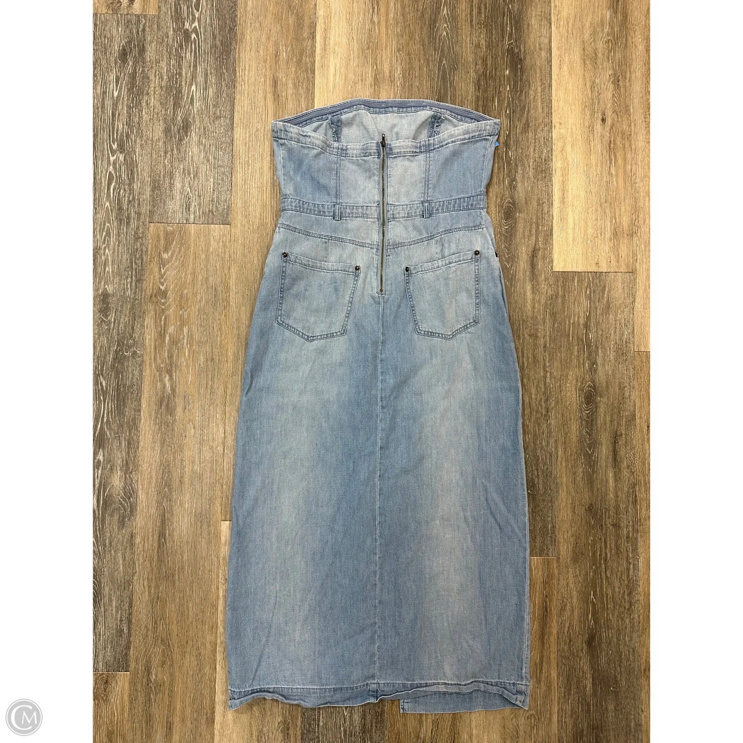 Dress Casual Midi By Free People In Blue Denim, Size: 10