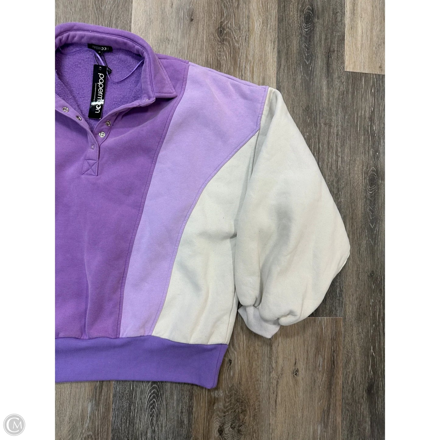 Sweatshirt Collar By Papermoon In Purple, Size: M