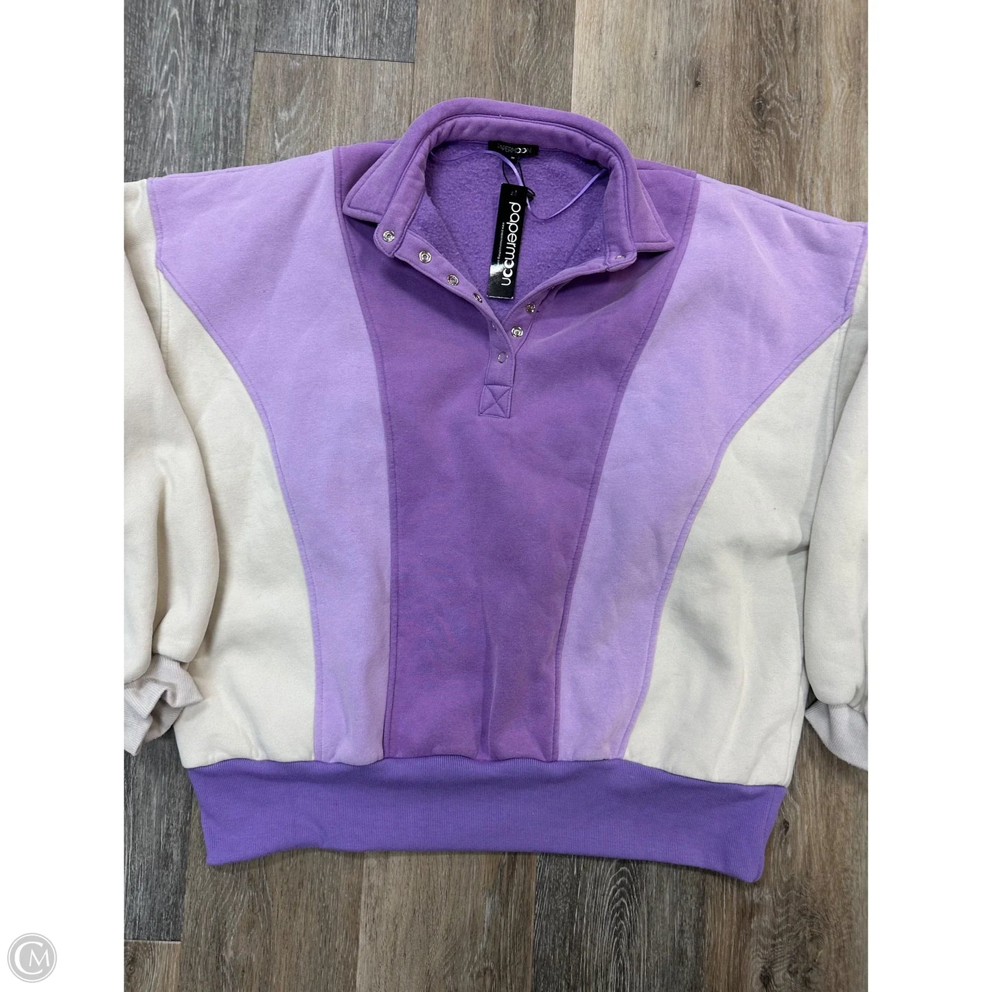 Sweatshirt Collar By Papermoon In Purple, Size: M