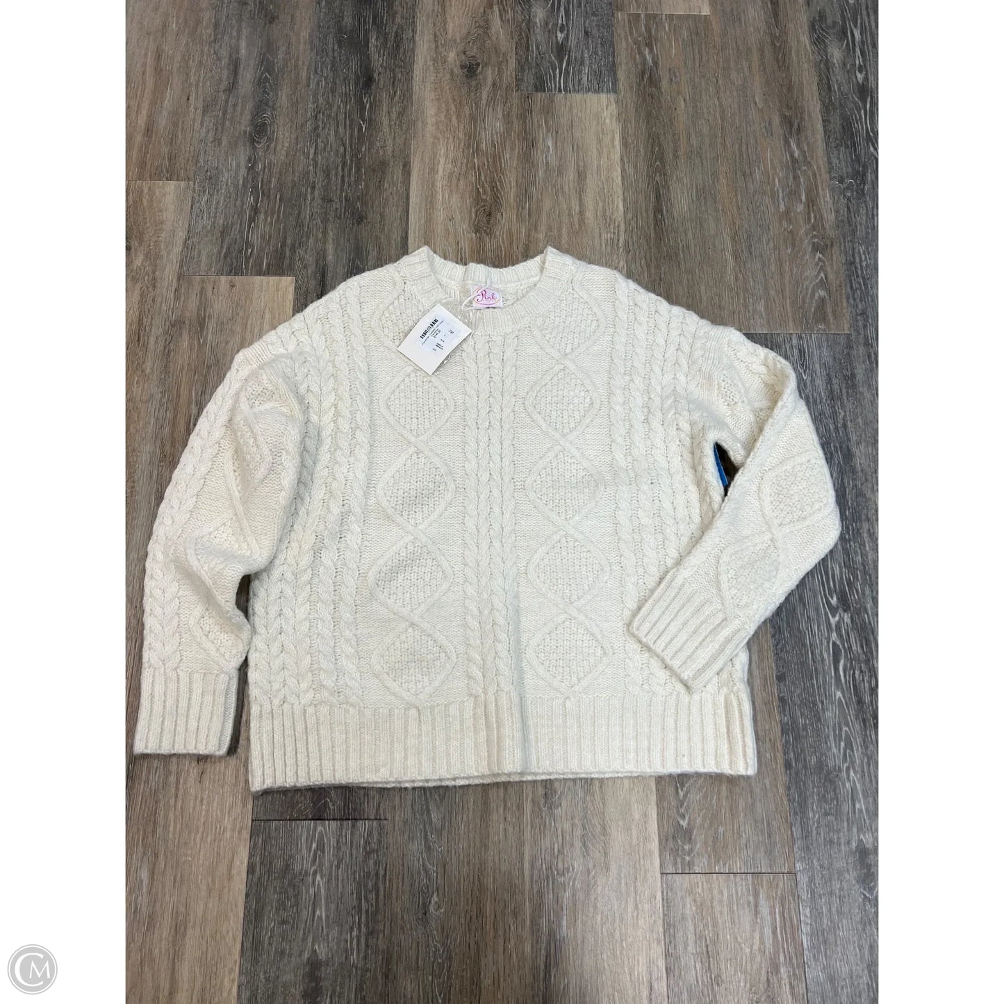 Sweater By Pink Pineapple In Cream, Size: Osfm