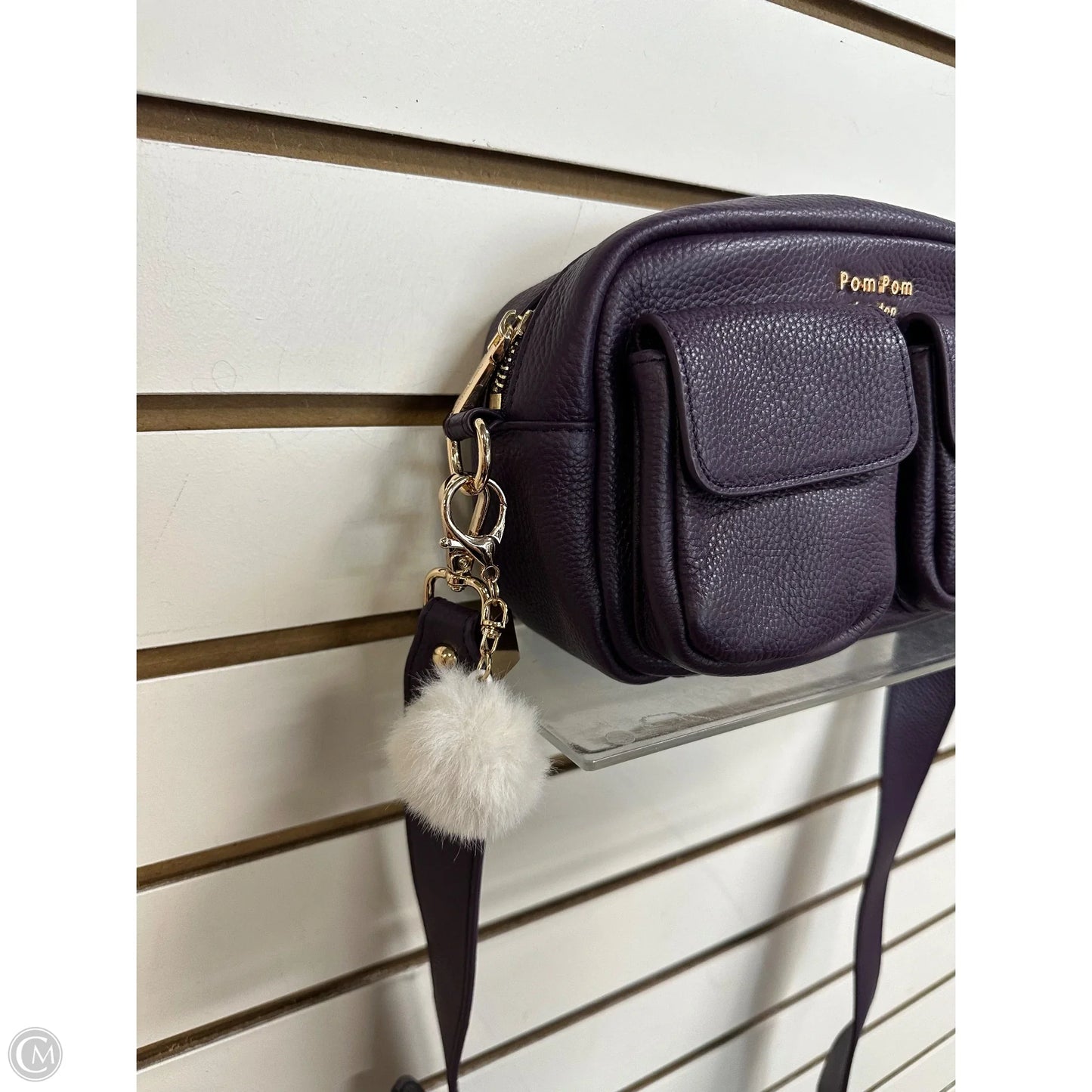 Crossbody Leather By Pom Pom London, Size: Medium