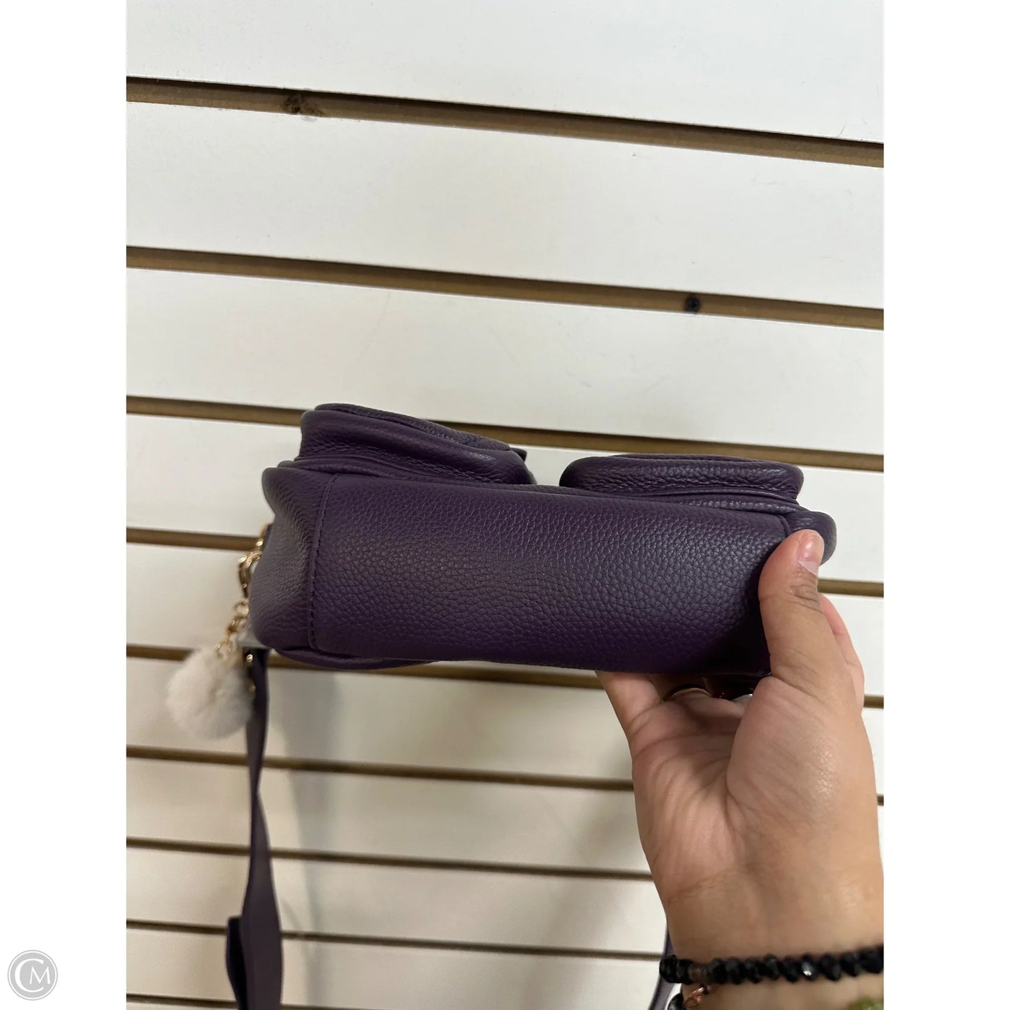 Crossbody Leather By Pom Pom London, Size: Medium