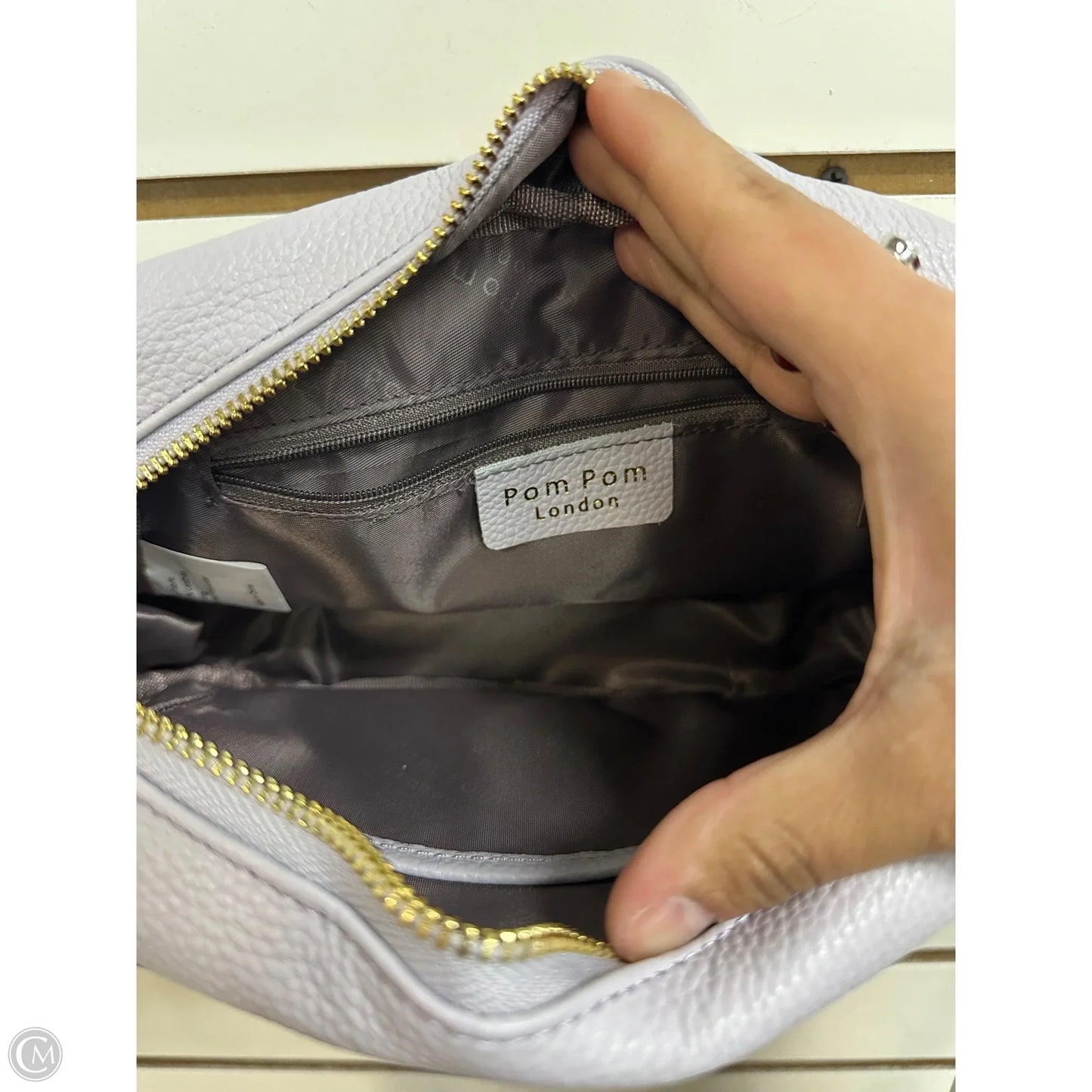 Crossbody Leather By Pom Pom London, Size: Medium