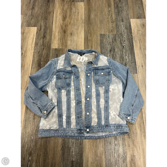 Jacket Denim By Davi & Dani In Blue Denim, Size: 3x
