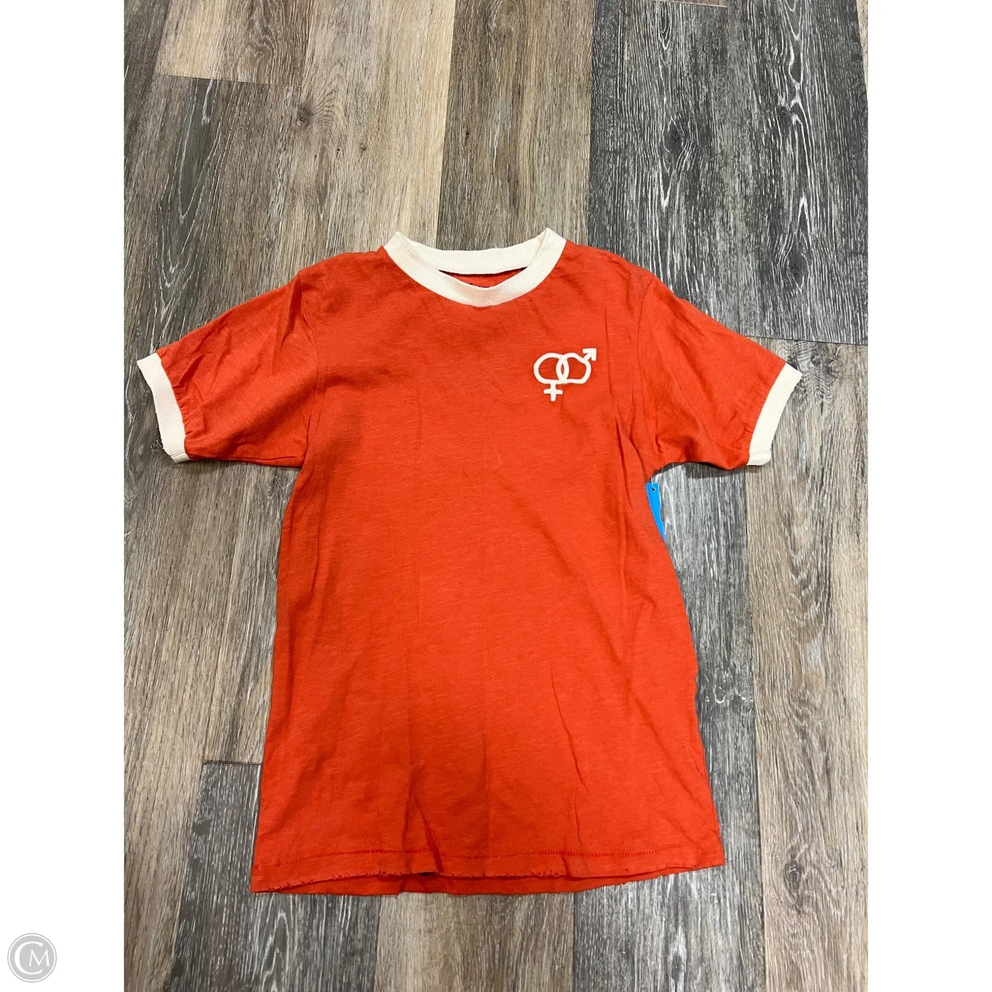 Top Short Sleeve By Stoned Immaculate In Orange, Size: S