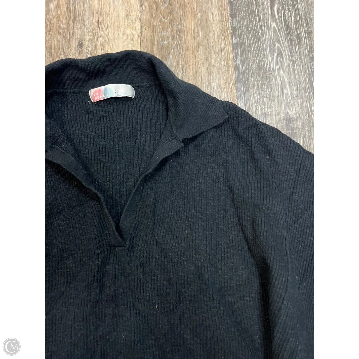 Blouse Short Sleeve By Free People In Black, Size: S