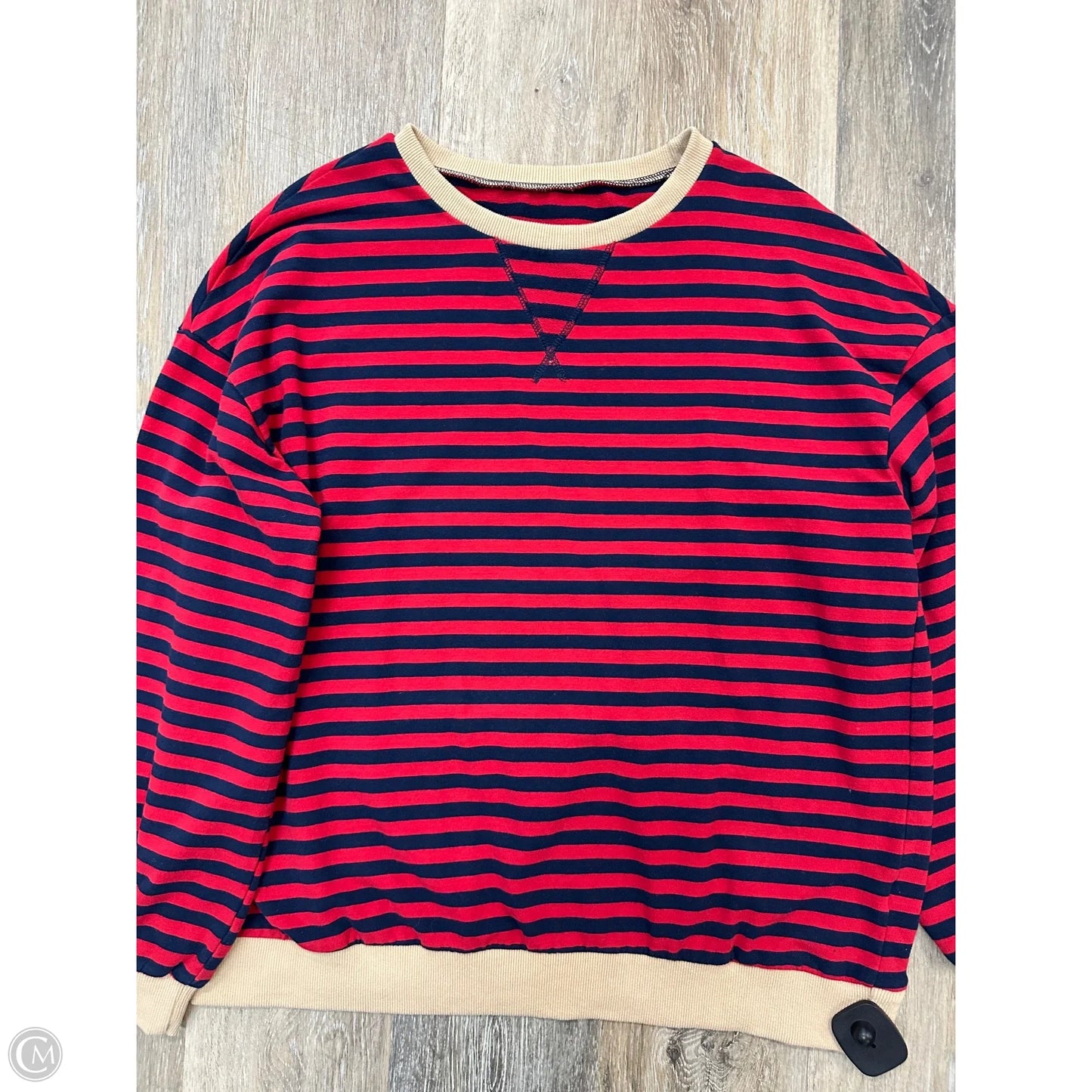 Top Long Sleeve By Clothes Mentor In Striped Pattern, Size: S
