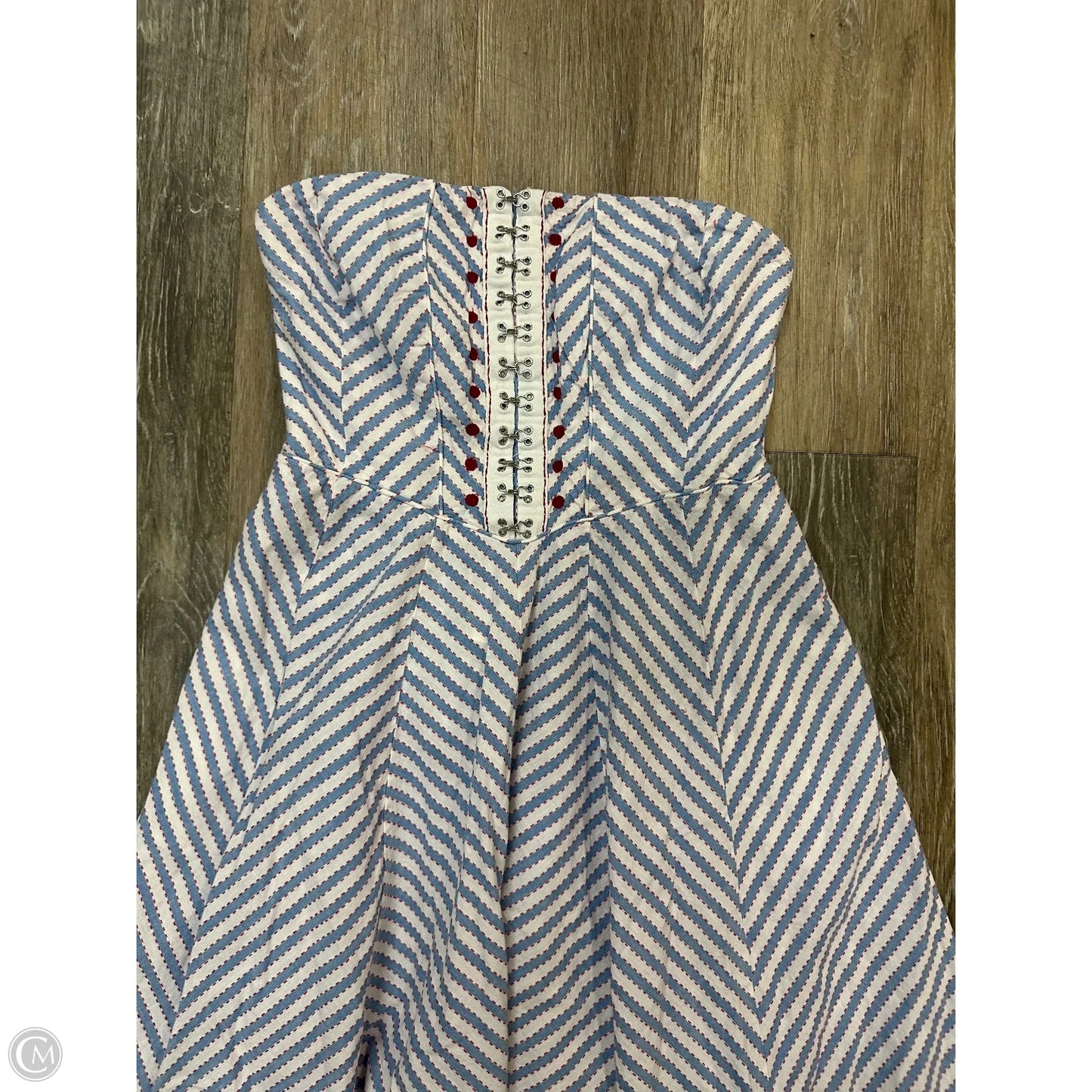 -Dress Casual Midi By Maeve In Striped Pattern, Size: Xs