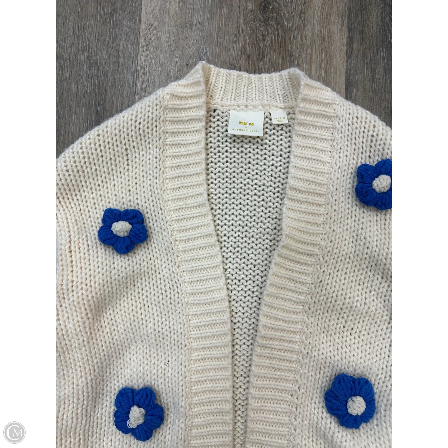 Sweater Cardigan By Maeve In Cream, Size: Osfm