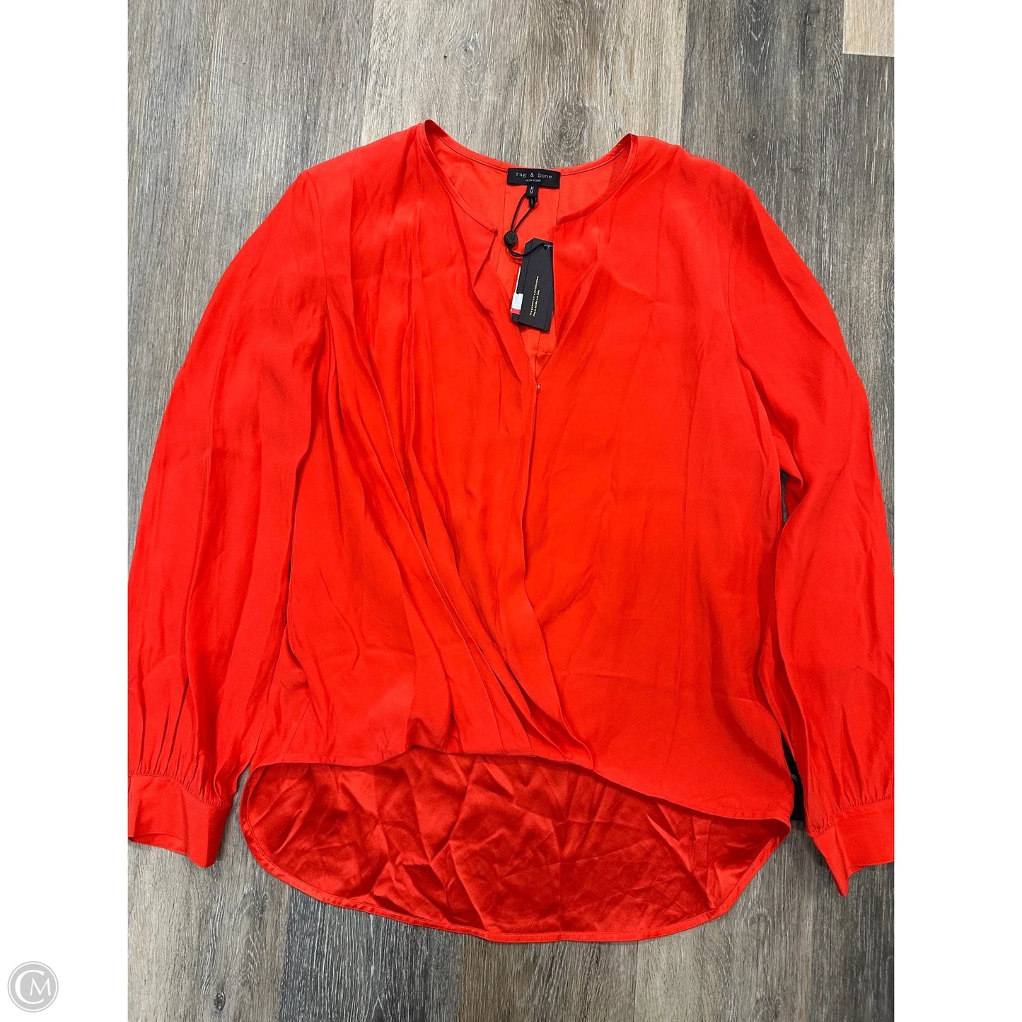 Blouse Long Sleeve By Rag And Bone In Red, Size: M