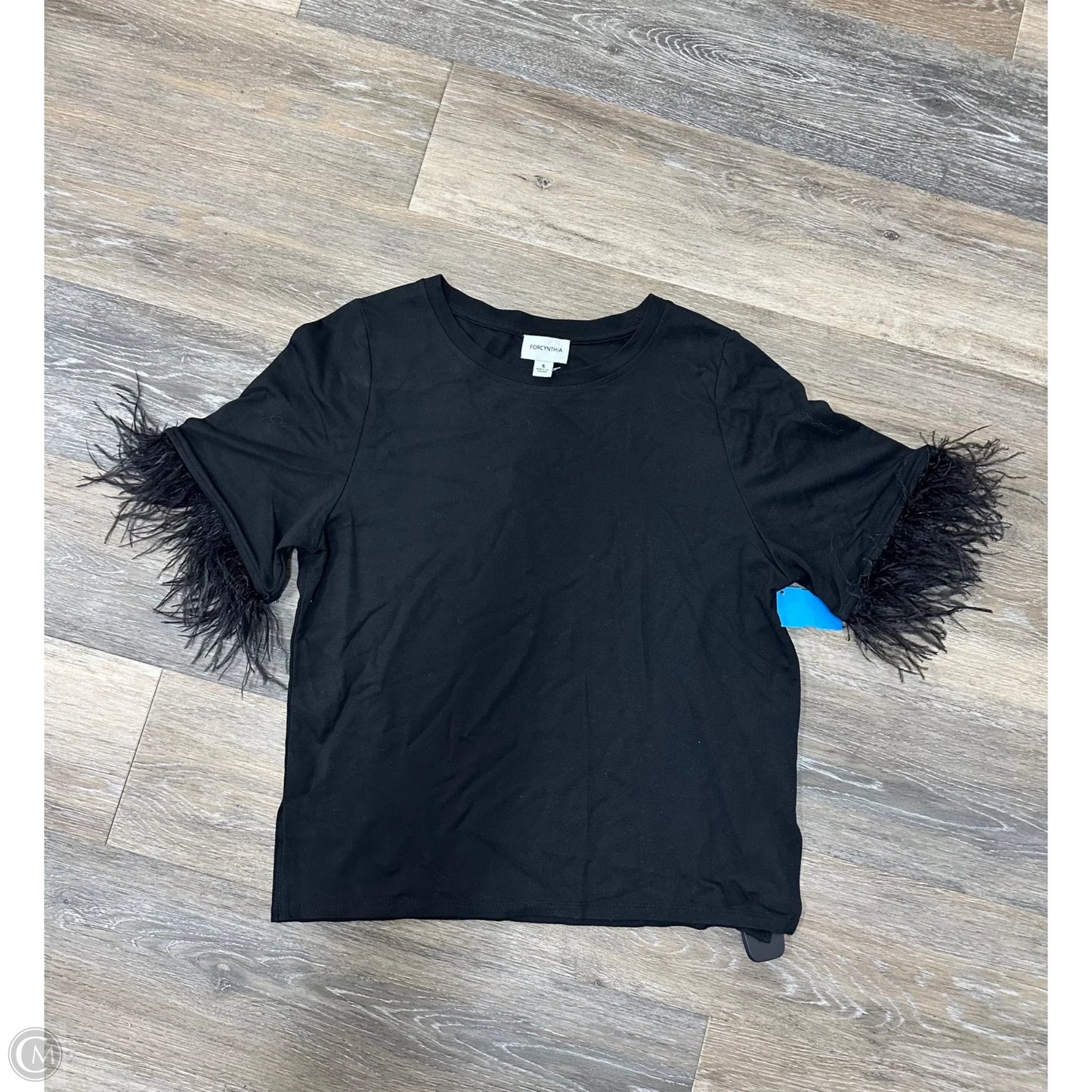 Top Short Sleeve By For Cynthia In Black, Size: S
