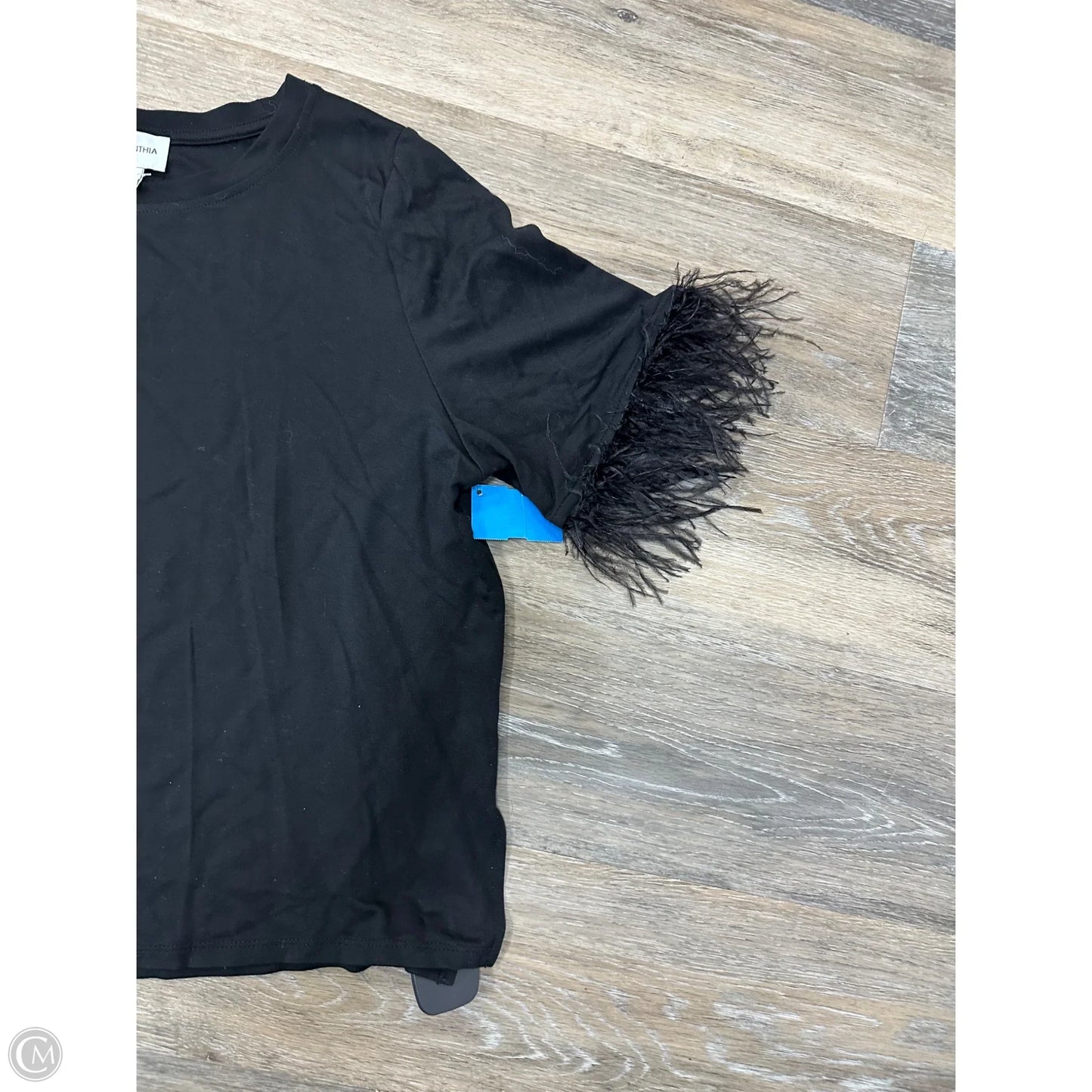 Top Short Sleeve By For Cynthia In Black, Size: S