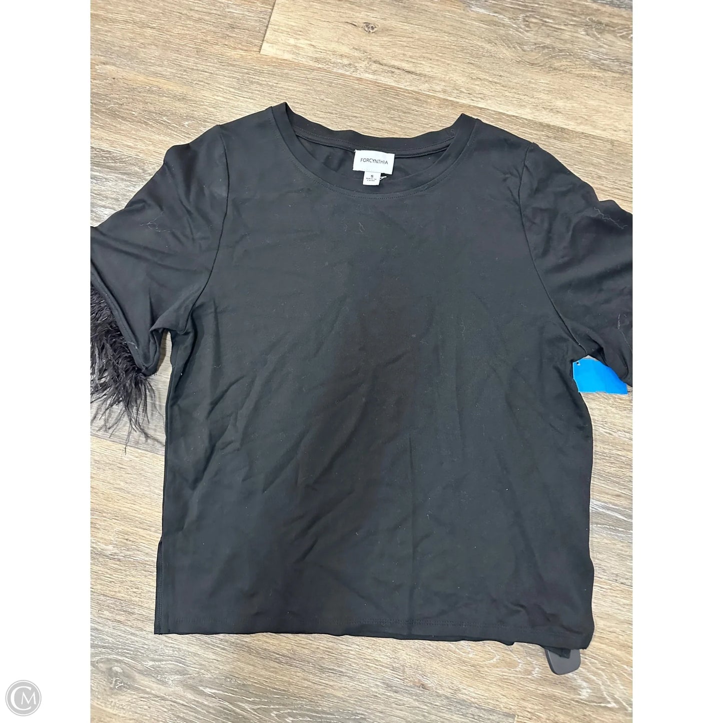 Top Short Sleeve By For Cynthia In Black, Size: S