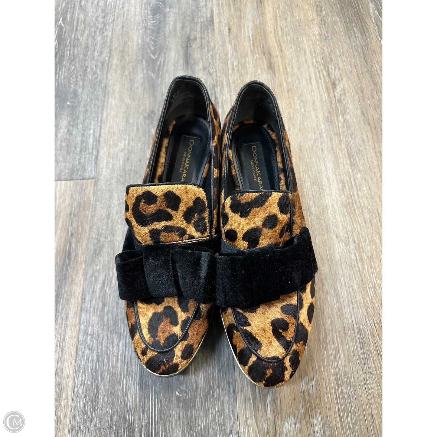 Shoes Heels Platform By Donna Karan In Animal Print, Size: 8