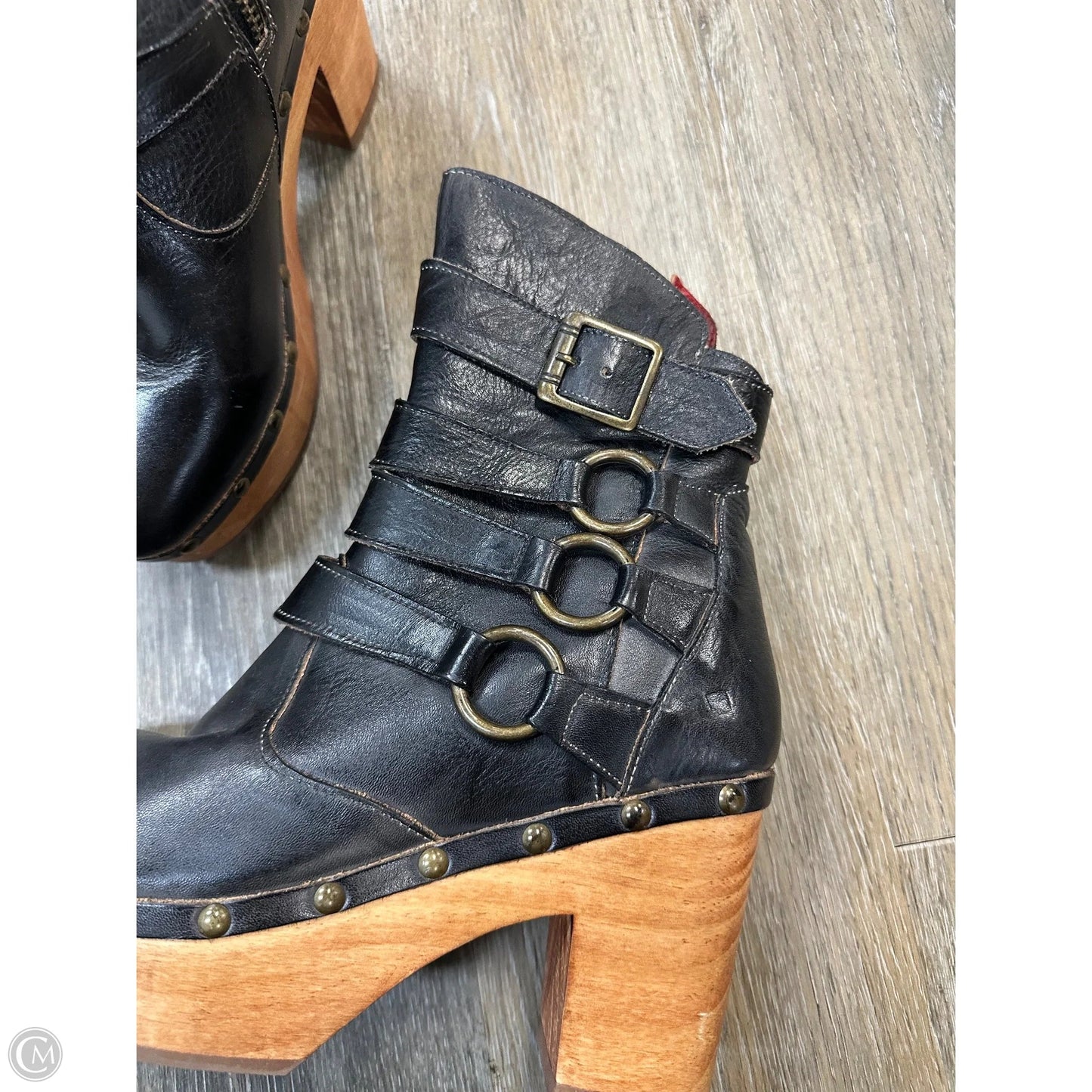 Boots Ankle Heels By Bed Stu In Black, Size: 8