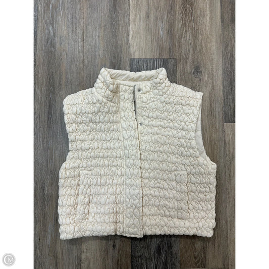 Vest Puffer & Quilted By Current Air In Cream, Size: S