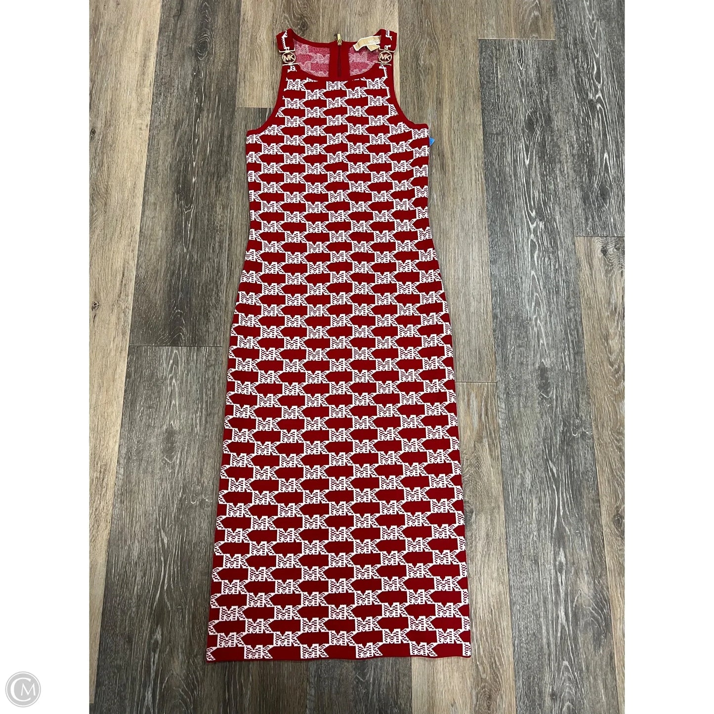 Dress Casual Midi By Michael By Michael Kors In Red & White, Size: S