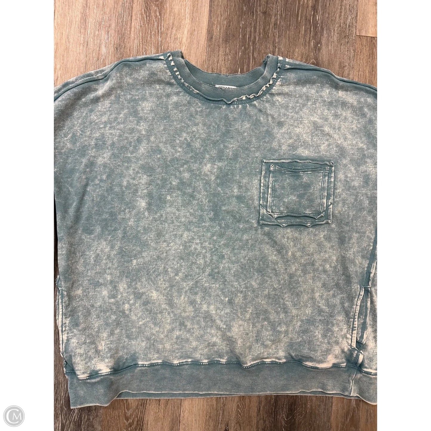 Top Long Sleeve By Zenana In Blue, Size: Xl