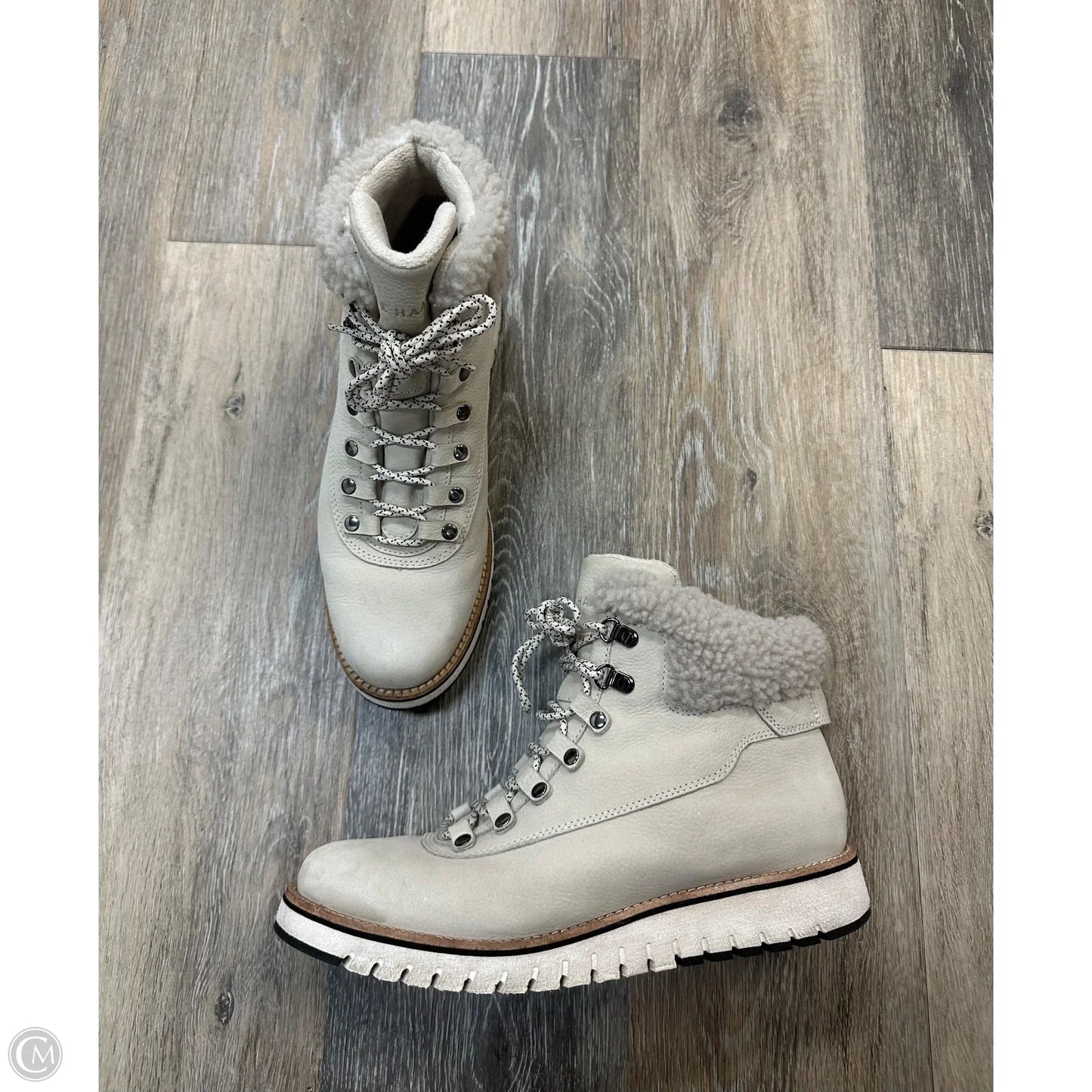 Boots Ankle Flats By Cole-haan In Cream, Size: 8.5