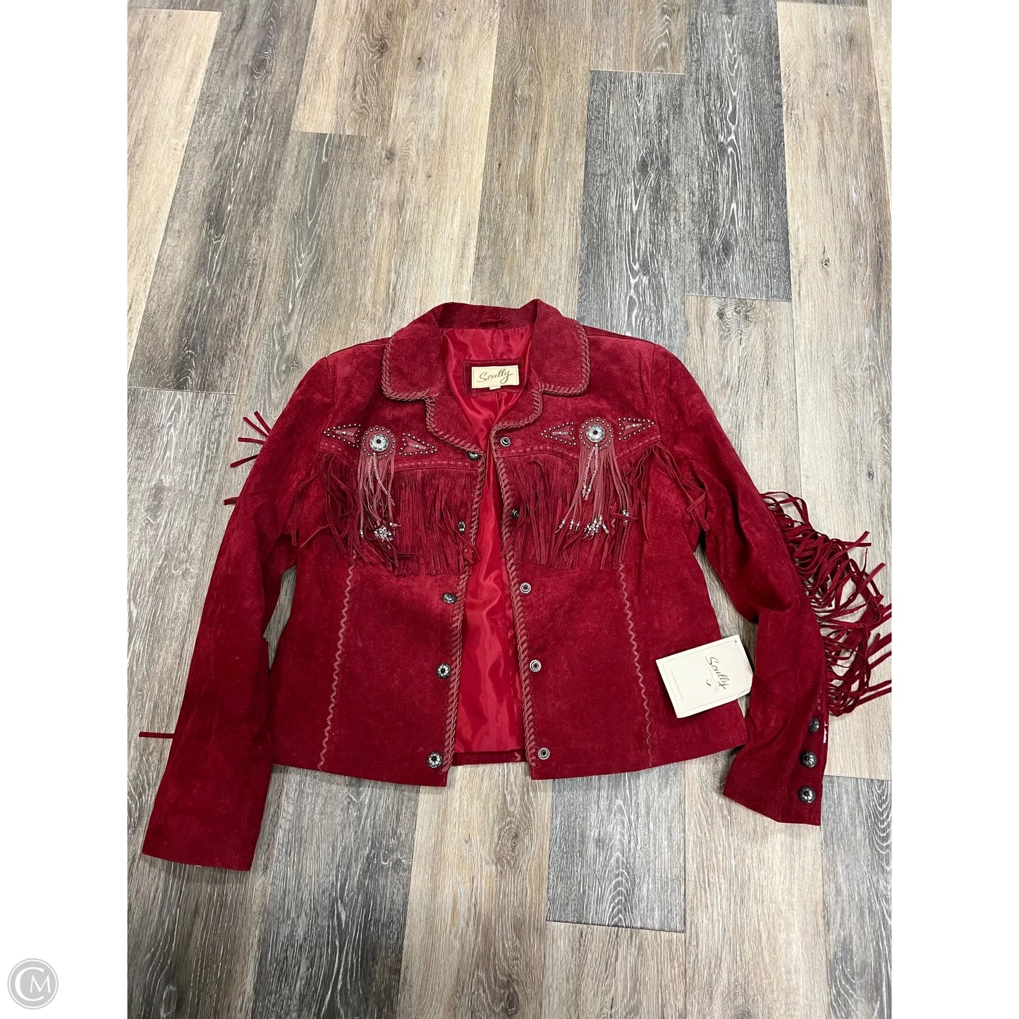 Jacket Leather By Scully In Red, Size: Xxl