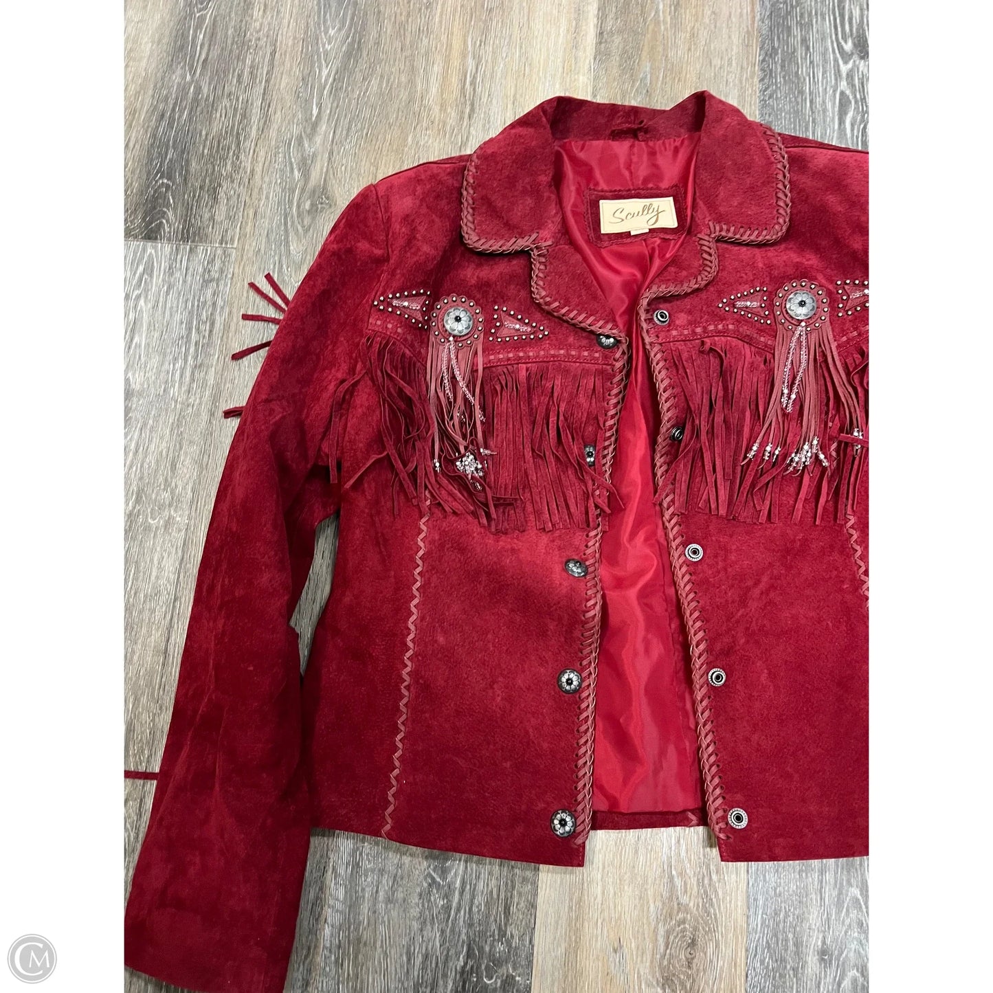 Jacket Leather By Scully In Red, Size: Xxl