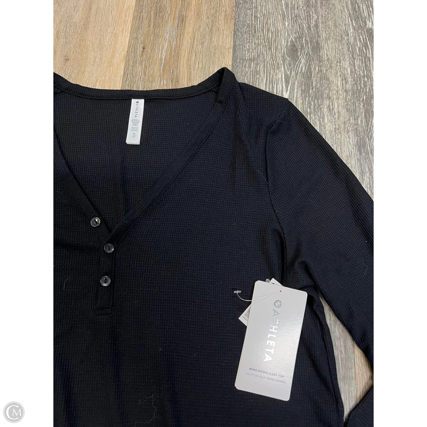 Top Long Sleeve By Athleta In Black, Size: Xl