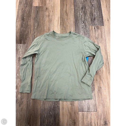 Athletic Top Long Sleeve Crewneck By Lululemon In Green, Size: M