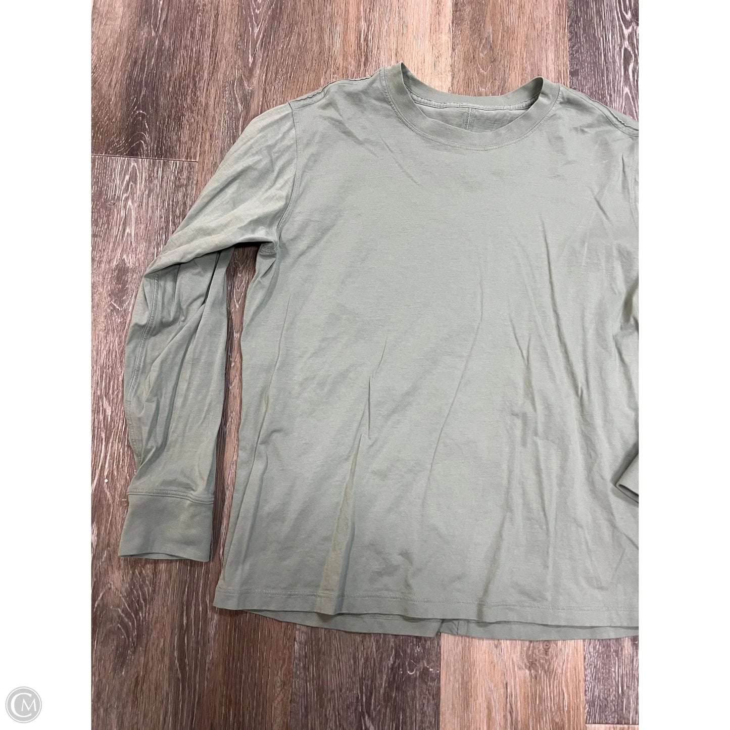 Athletic Top Long Sleeve Crewneck By Lululemon In Green, Size: M