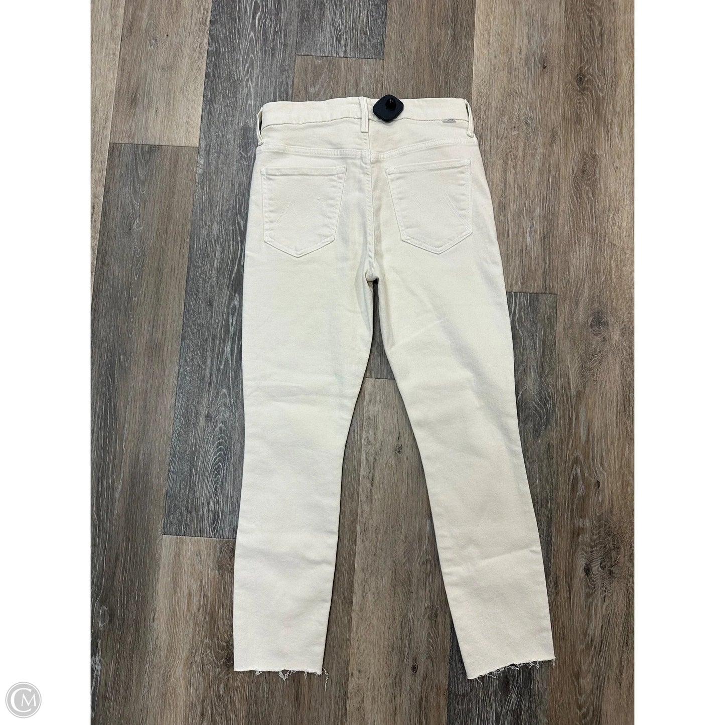 Jeans Skinny By Mother In Cream Denim, Size: 4/27
