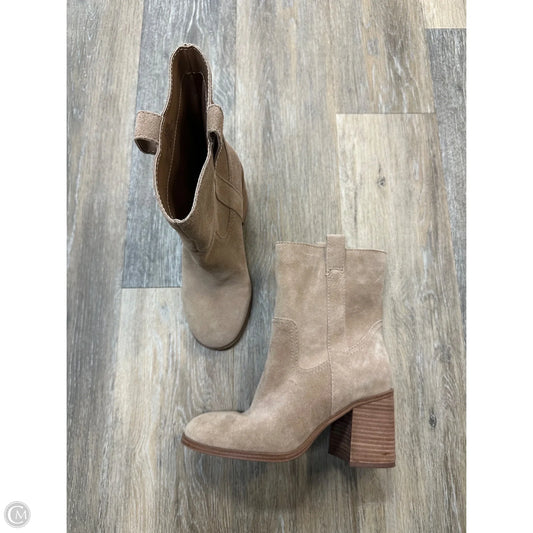 Boots Ankle Heels By Sole Society In Tan, Size: 7.5