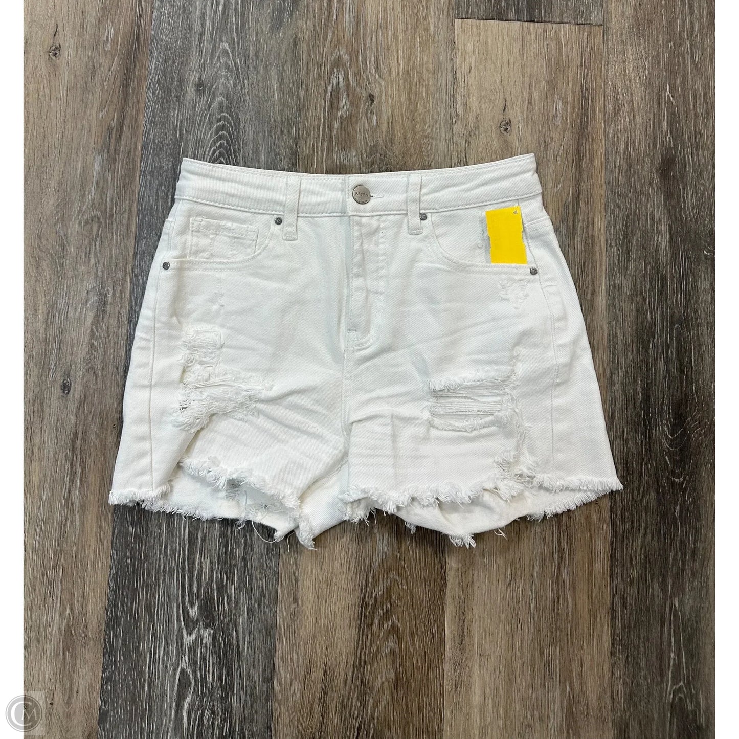 Shorts By Risen In White Denim, Size: S