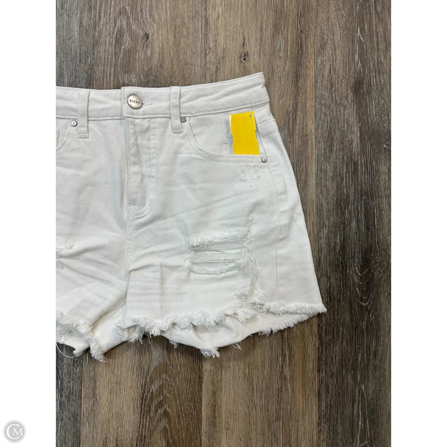 Shorts By Risen In White Denim, Size: S