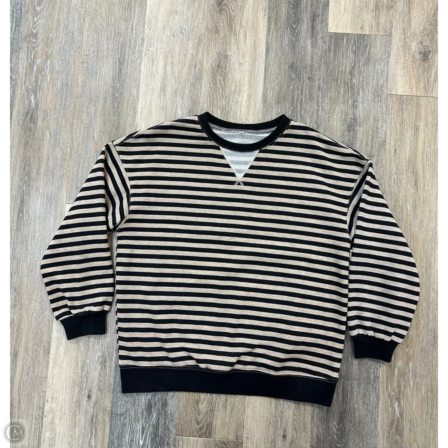 Sweatshirt Crewneck By Clothes Mentor In Striped Pattern, Size: S