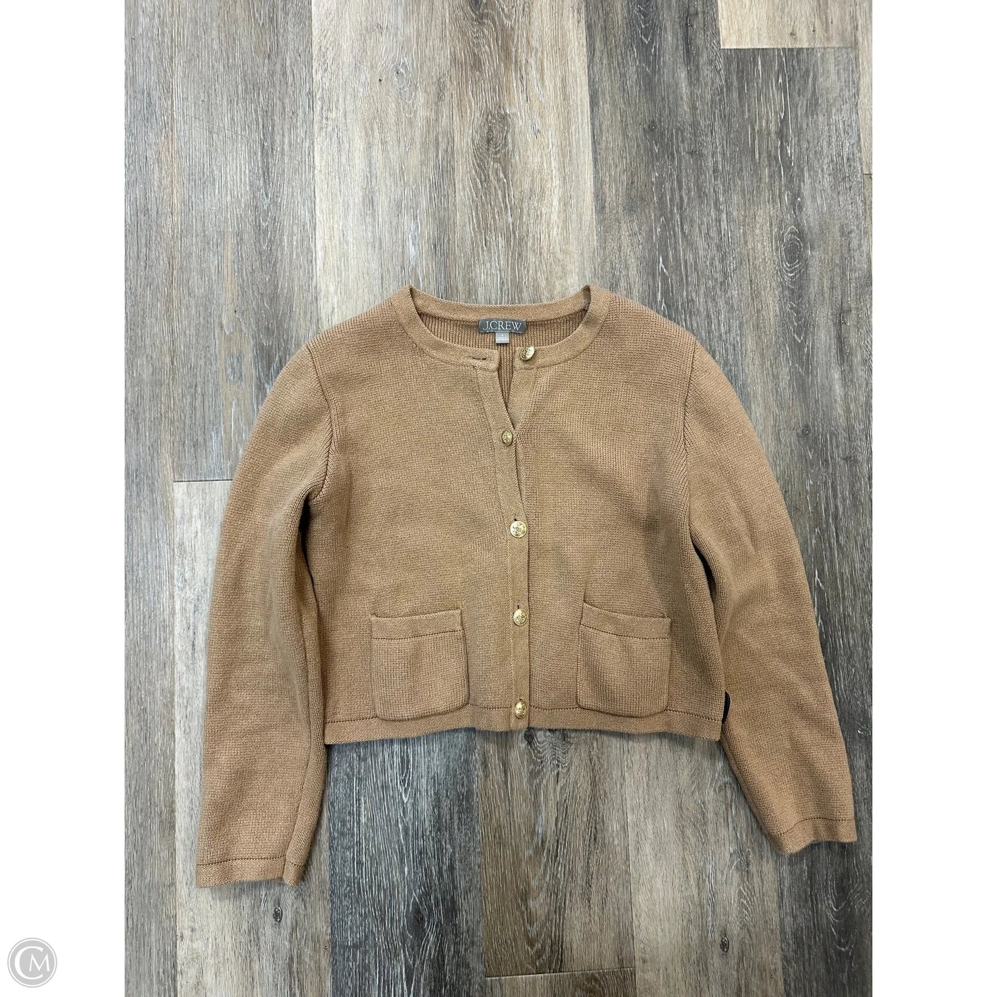 Sweater Cardigan By J. Crew In Tan, Size: S
