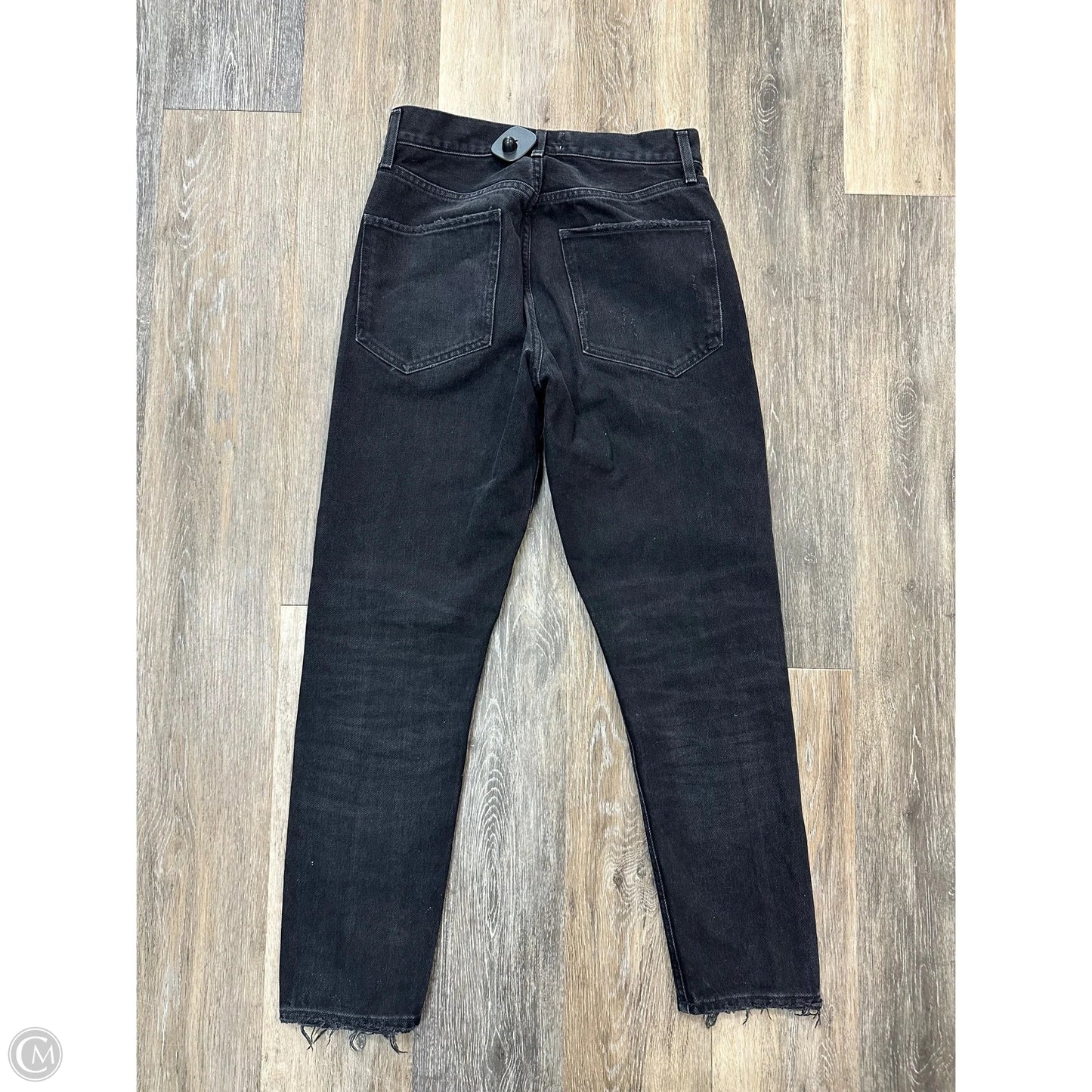 Jeans Straight By Agolde In Black Denim, Size: 2