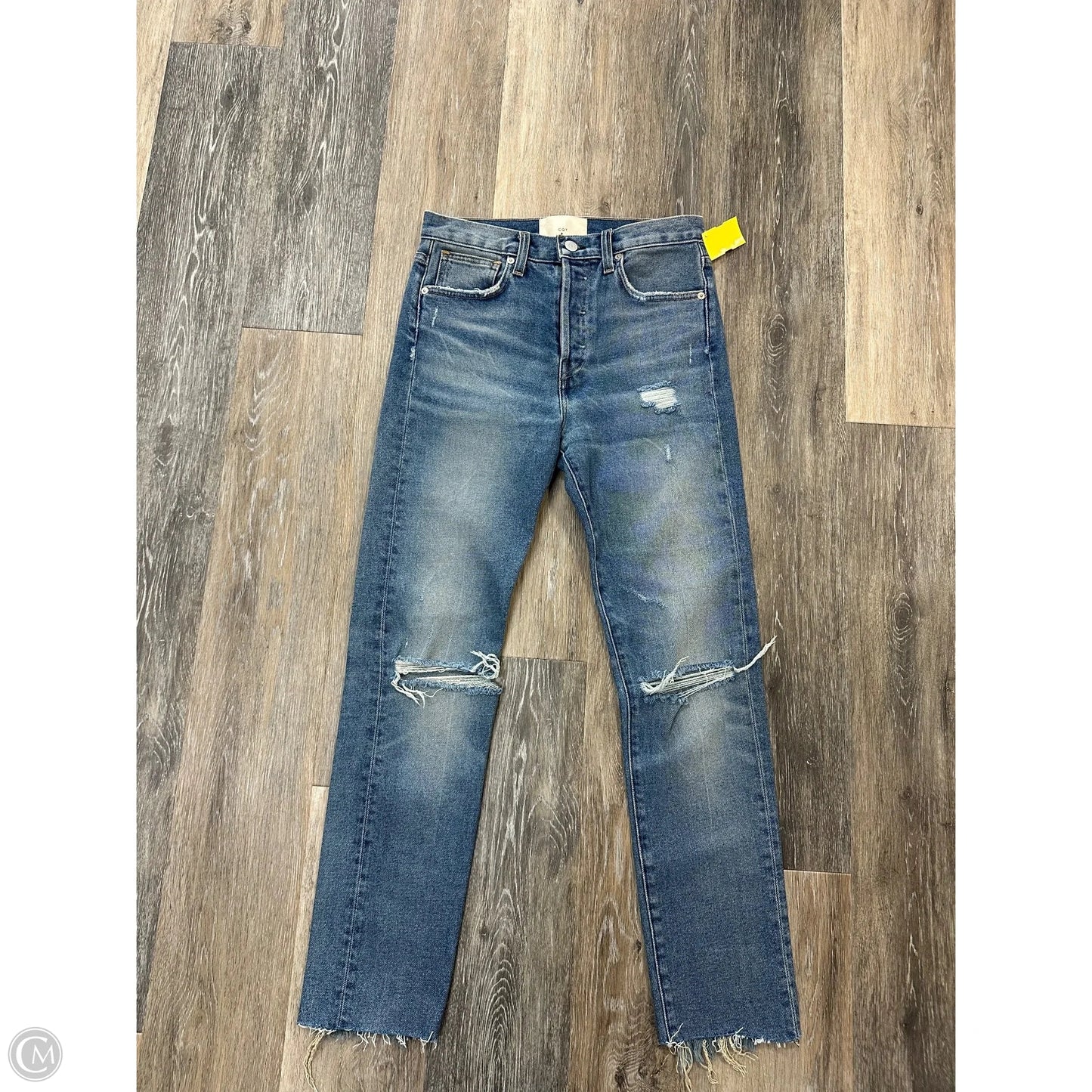 Jeans Straight By CQY in Blue Denim, Size: 2