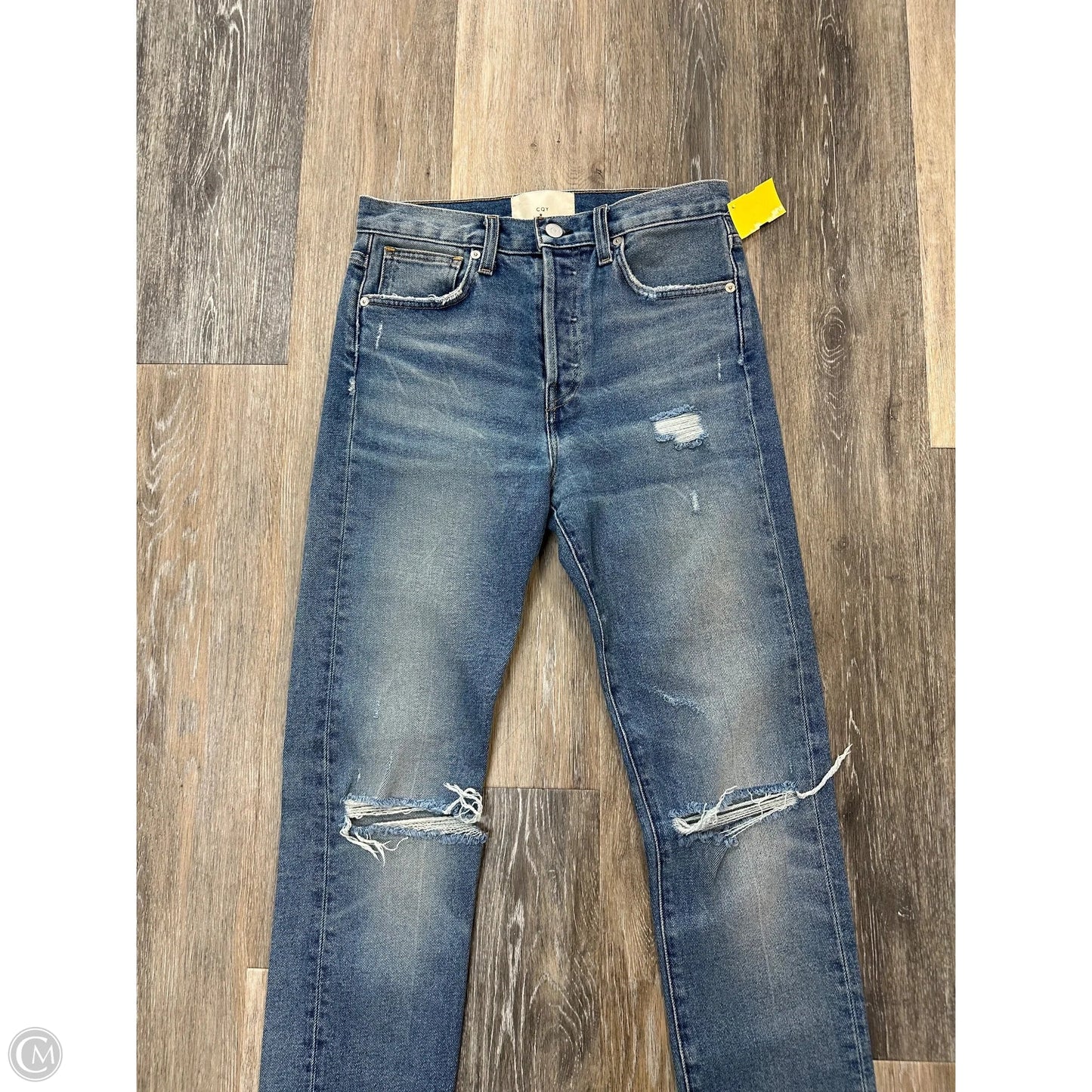 Jeans Straight By CQY in Blue Denim, Size: 2