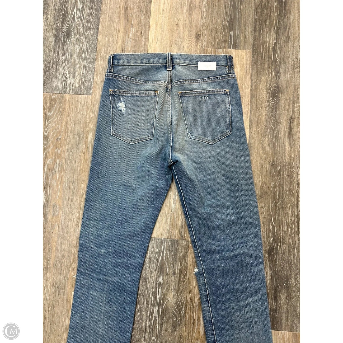 Jeans Straight By CQY in Blue Denim, Size: 2