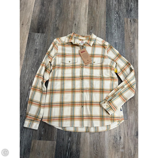 Blouse Long Sleeve By FJALL RAVEN In Plaid Pattern, Size: S