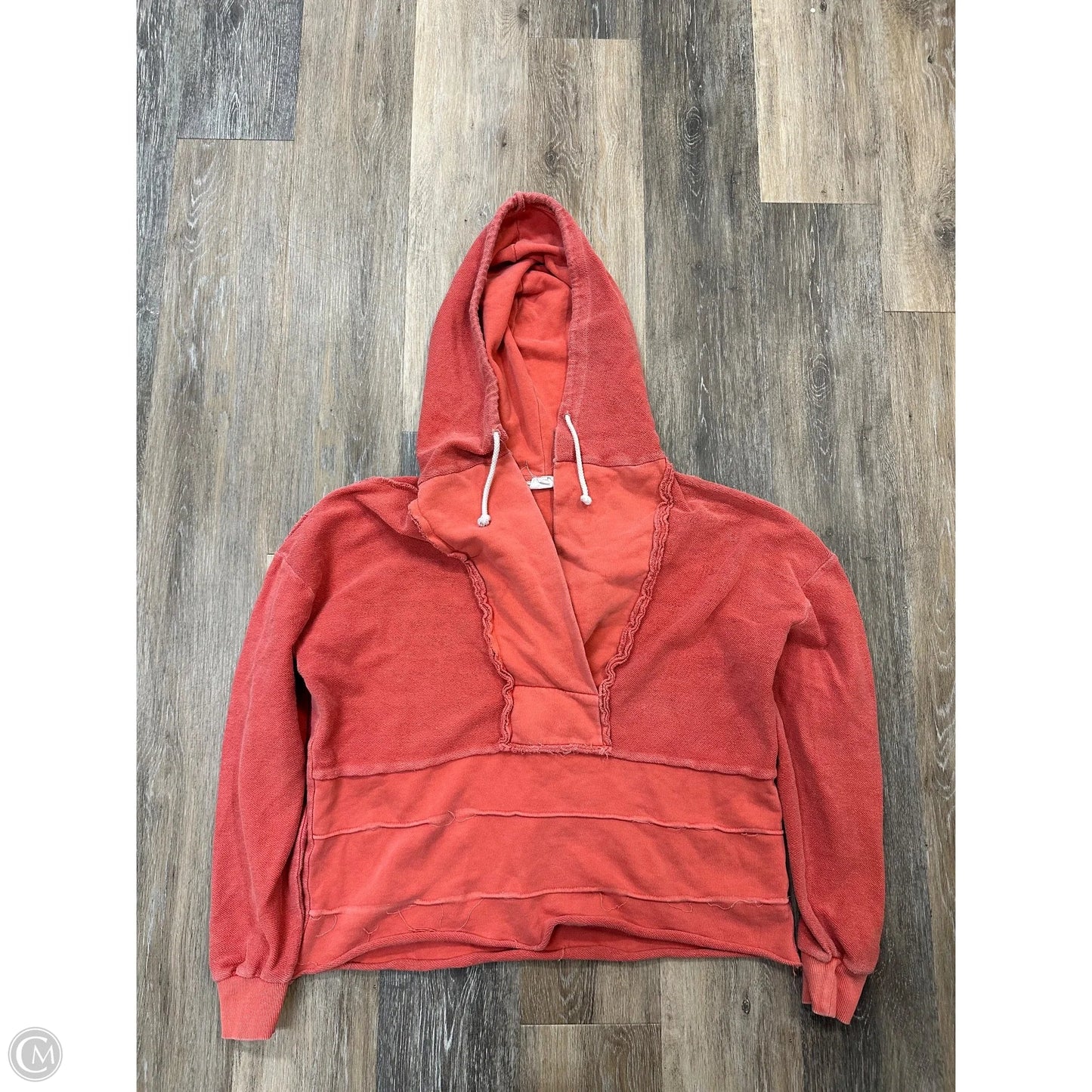 Sweatshirt Hoodie By Bke In Coral, Size: S